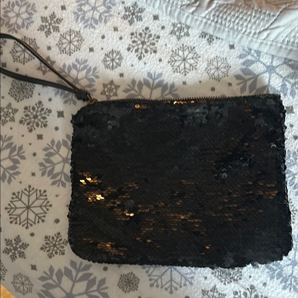 Black Sequin Clutch